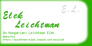 elek leichtman business card